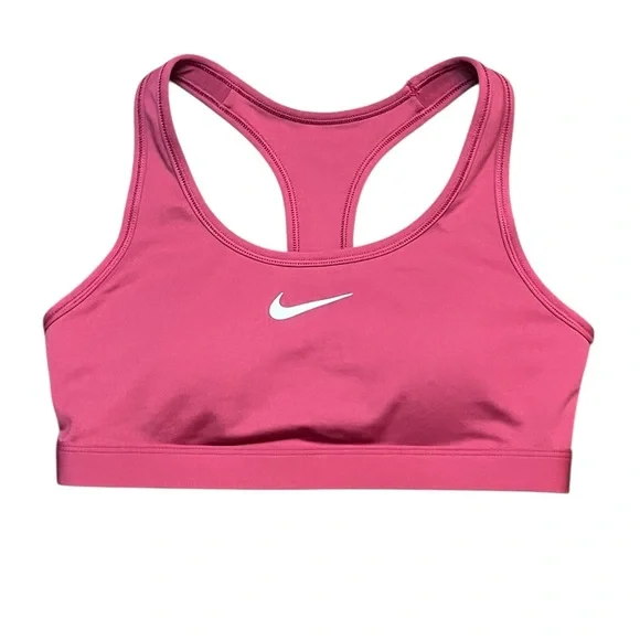 Nike Swoosh Women’s Small Padded Racerback Medium Support Sports Bra Sweet Beet - Picture 6 of 8